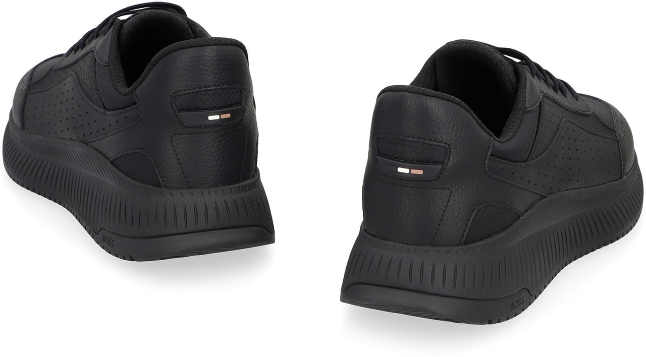 Boss Sneakers TTNM EVO with jacquard monogram Zwart