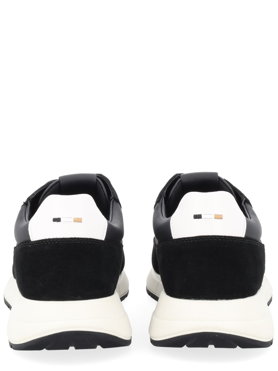 Boss Vinston Smooth Suede Low Sneakers Zwart