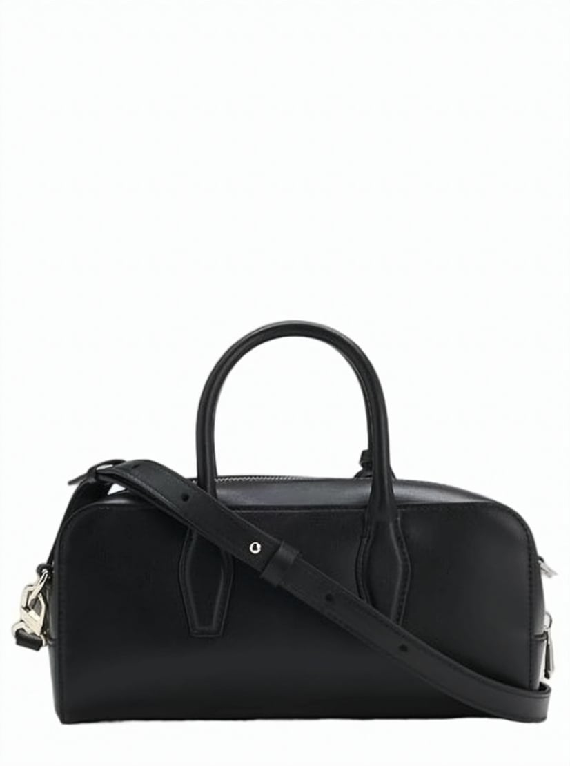 Boss Numah Bowling Leather Hobo Bag Zwart