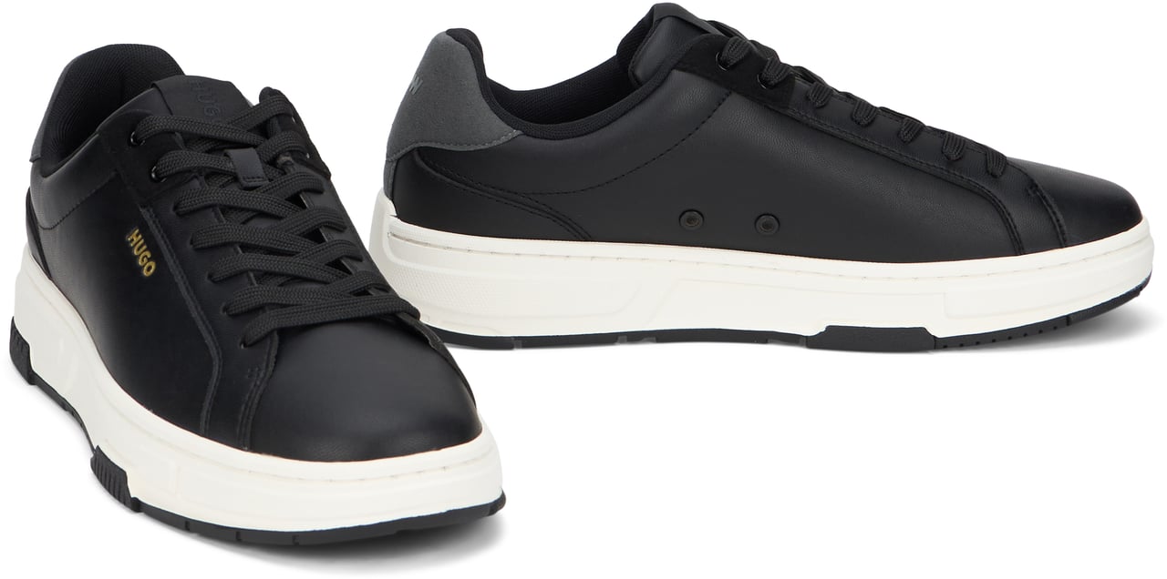 Boss Sneakers in eco-leather Zwart