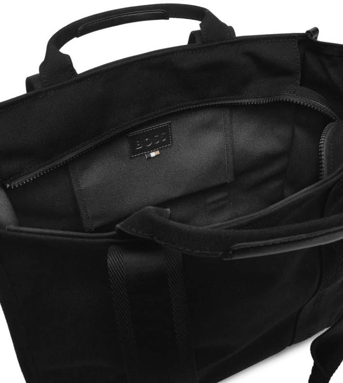 Boss Beige Sandy Tote Zip Closure Bag Zwart