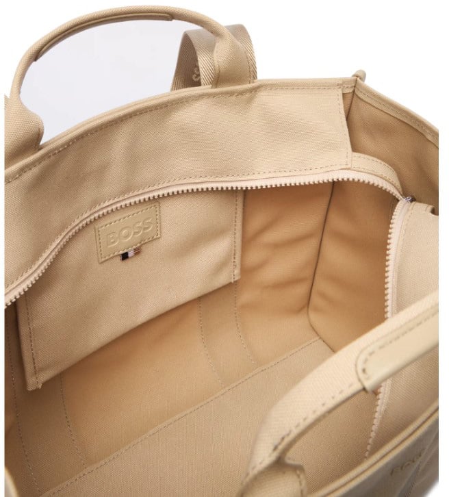 Boss Beige Sandy Tote Shoulder Bag Neutraal
