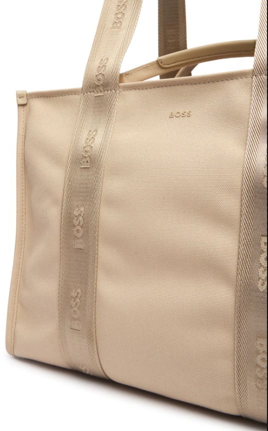 Boss Beige Sandy Tote Shoulder Bag Neutraal