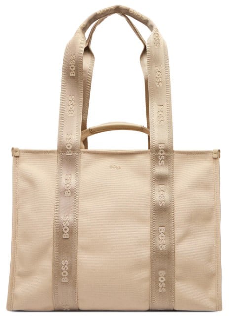 Boss Beige Sandy Tote Shoulder Bag Neutraal