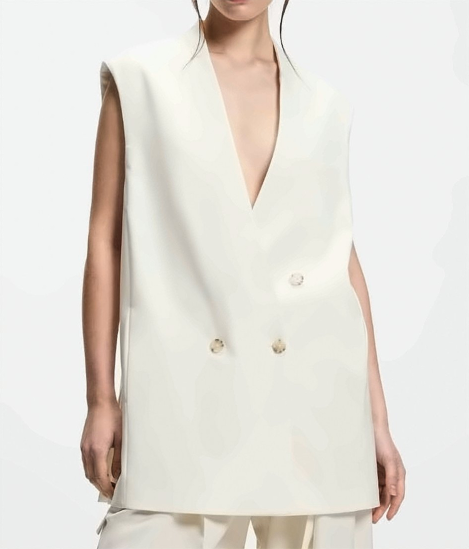 Boss Jawikiri Mandarin Collar Double Breasted Shirt Wit
