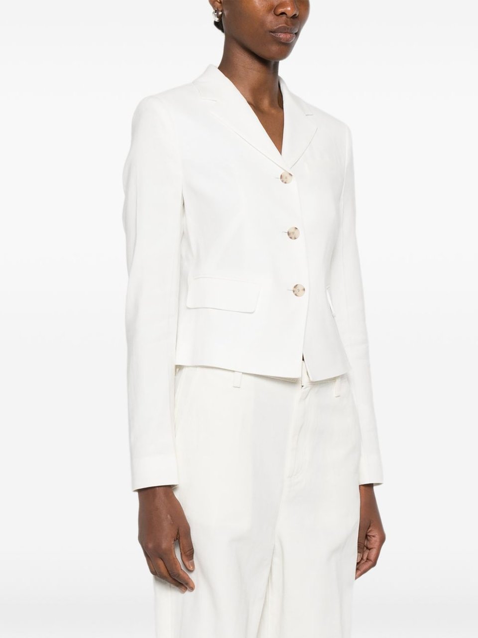 Boss Cropped Tailored Structured Blazer Wit