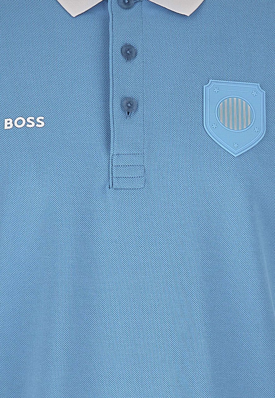 Boss T-Shirts And Polos Light Blue Lichtblauw