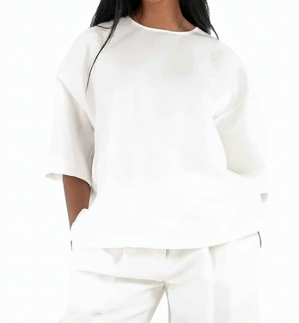 Boss White Bacres Back Button T-Shirt Wit