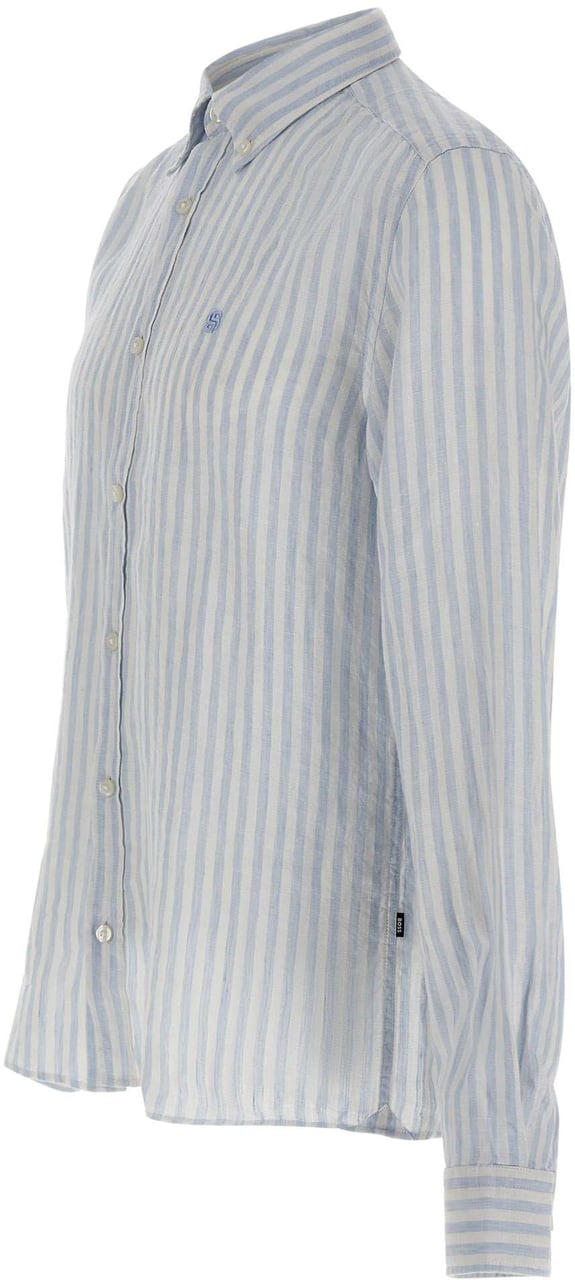 Boss Shirts Light Blue Lichtblauw
