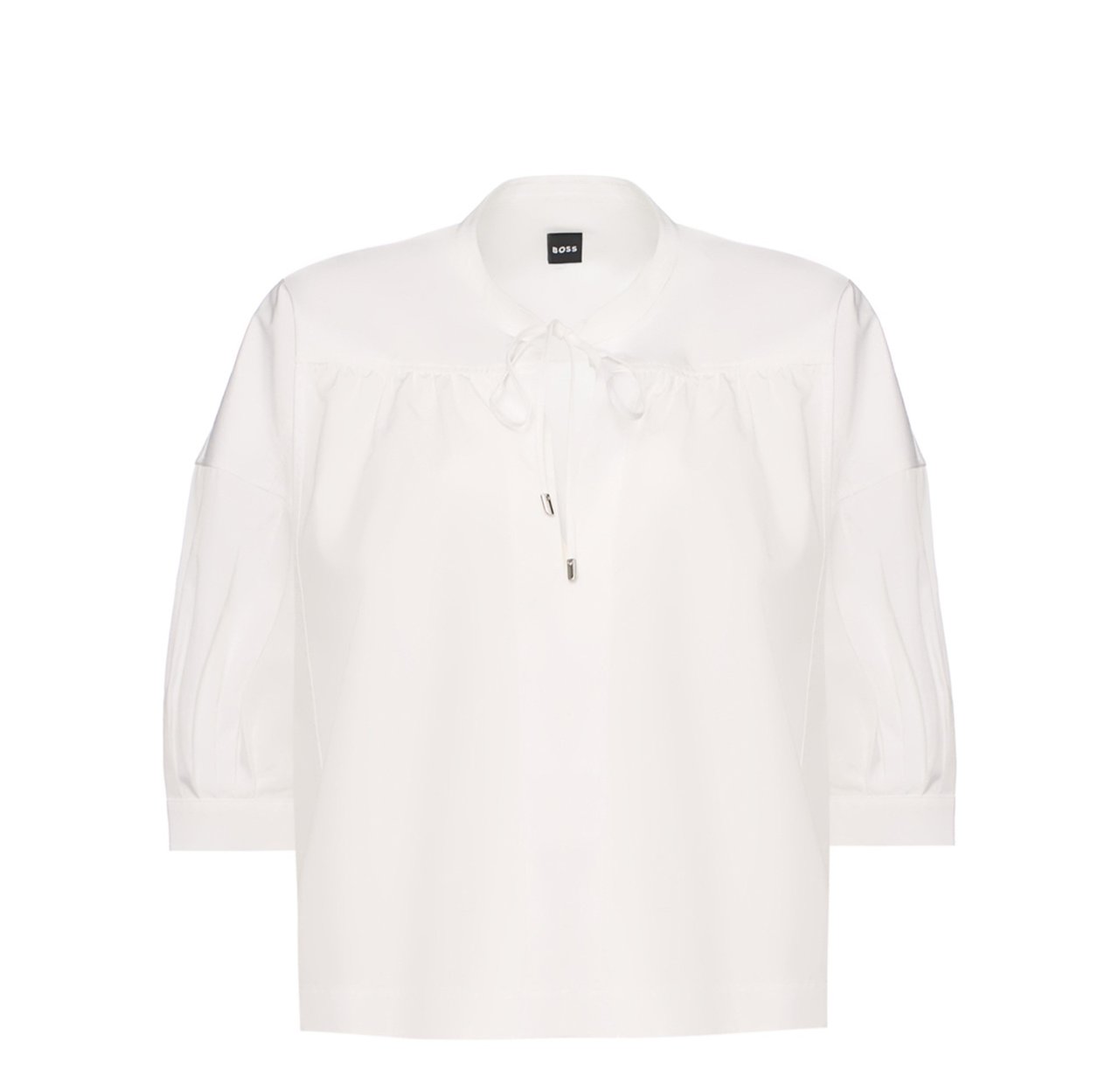 Boss White Bollana V Neck 3/4 Shirt Wit
