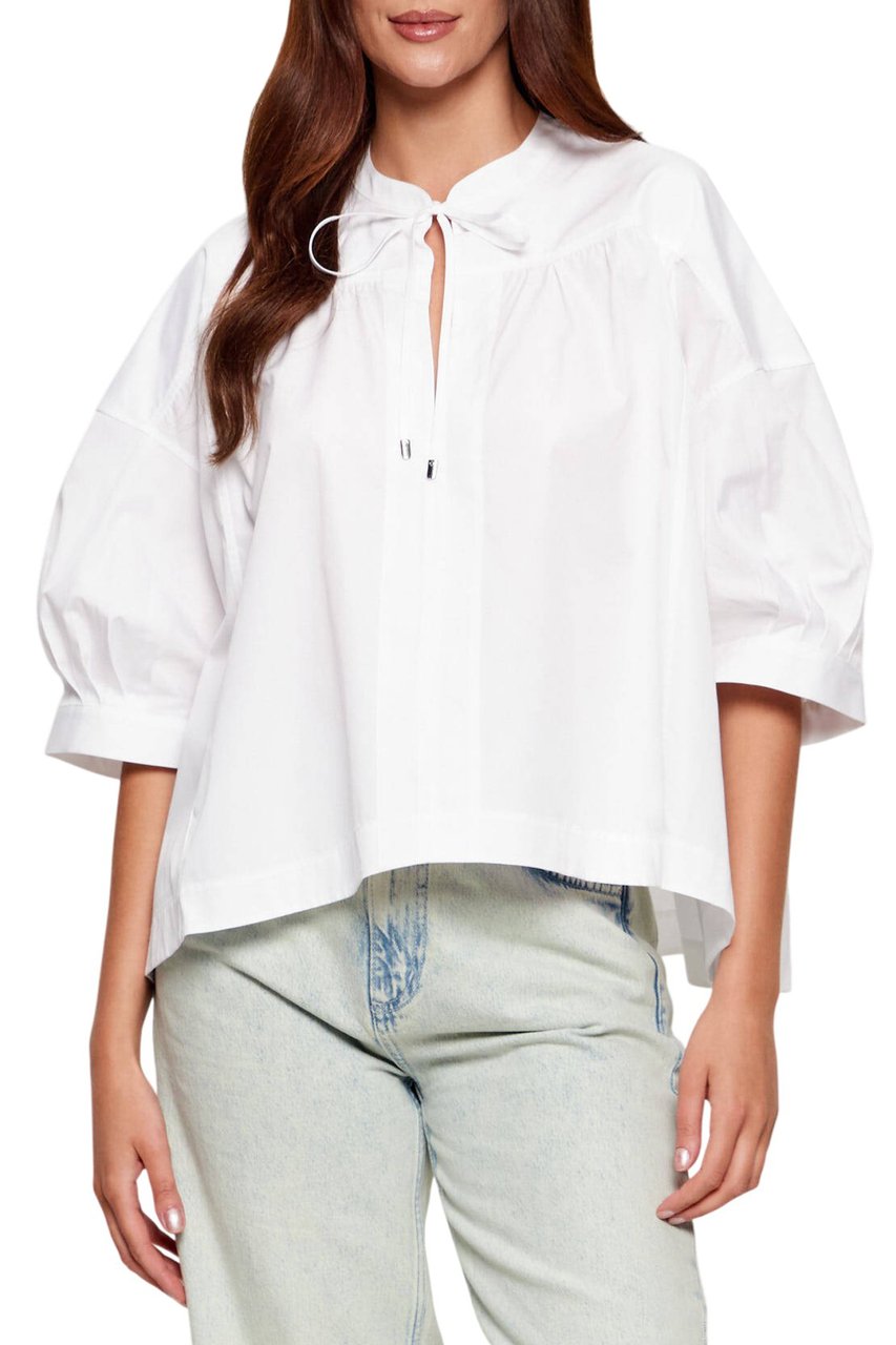 Boss White Bollana V Neck 3/4 Shirt Wit
