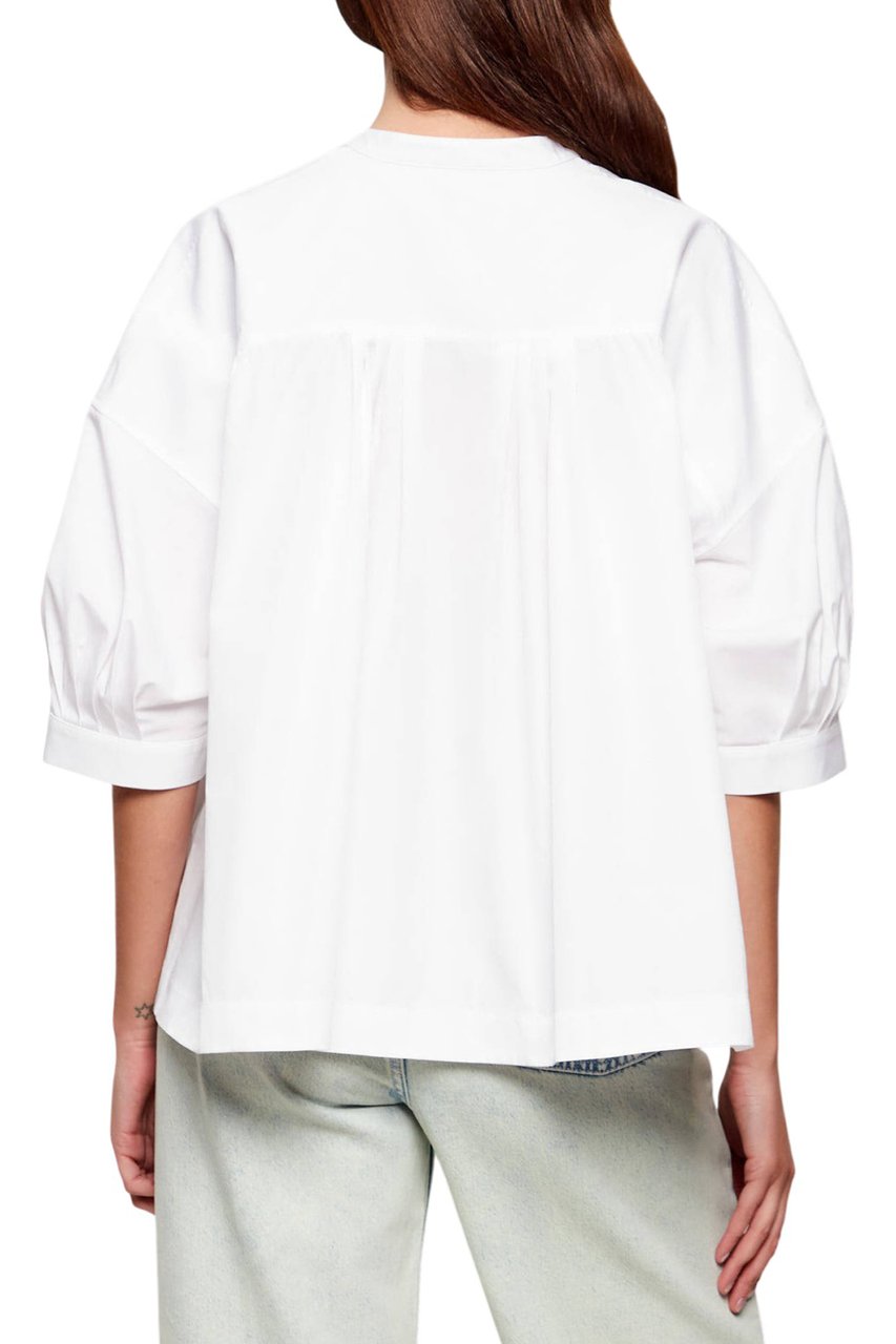 Boss White Bollana V Neck 3/4 Shirt Wit