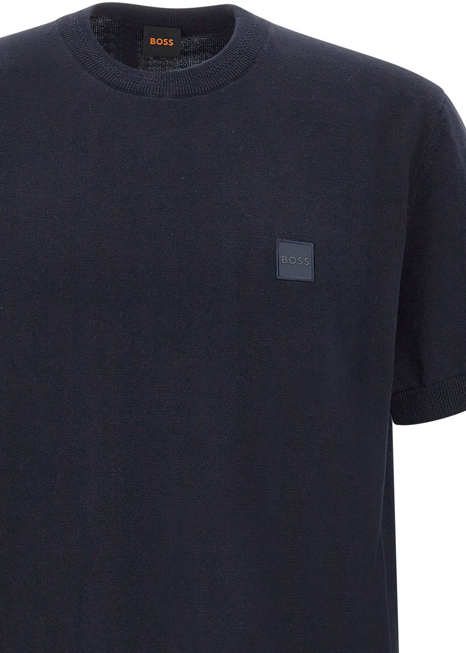 Boss Sweaters Blue Navy