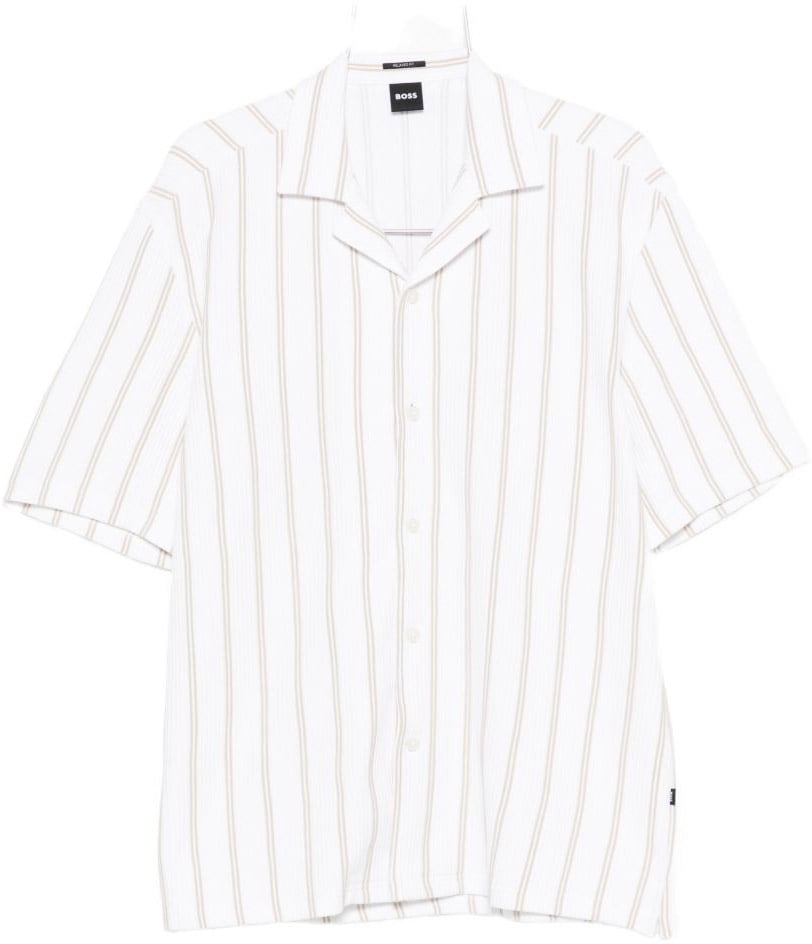 Boss Shirts Open Beige Wit