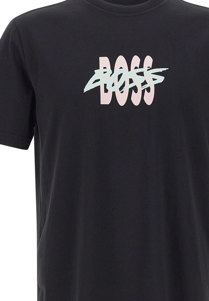 Boss T-Shirts And Polos Black Zwart