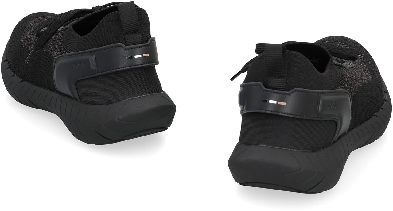 Boss Sneakers with mesh upper Zwart