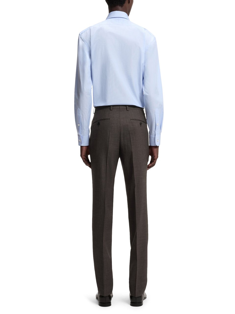 Boss Tailored Formal Trousers with Subtle Crease Zwart