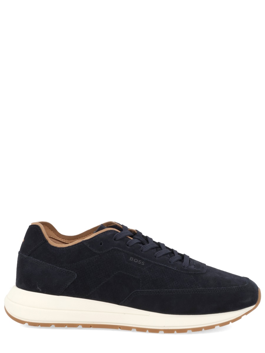 Boss Vinston Premium Cow Leather Sneakers Zwart