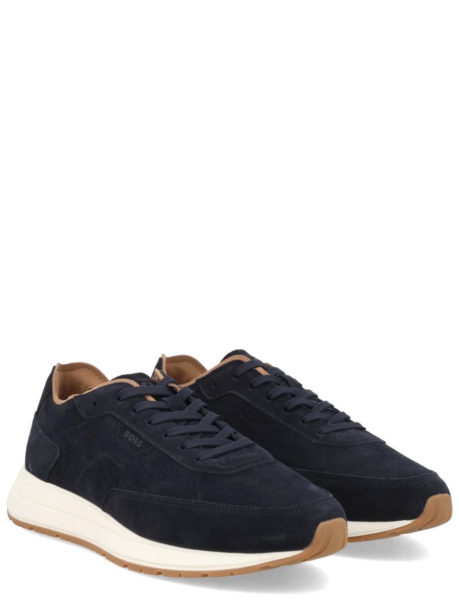 Boss Vinston Premium Cow Leather Sneakers Zwart