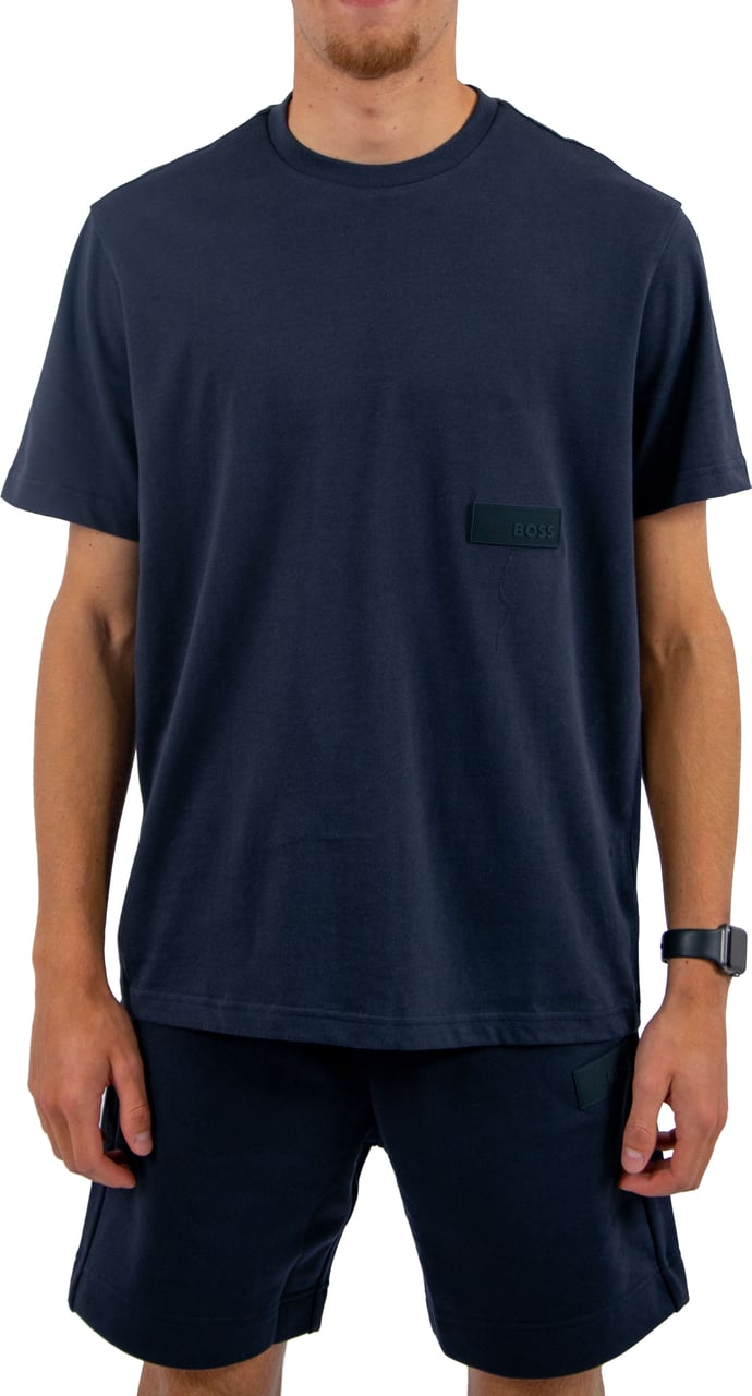 BOSS TS_Structure Blauw