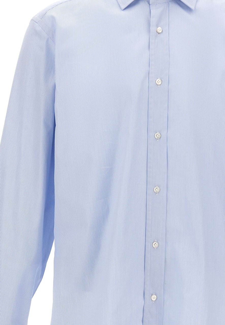 Boss Shirts Light Blue Lichtblauw