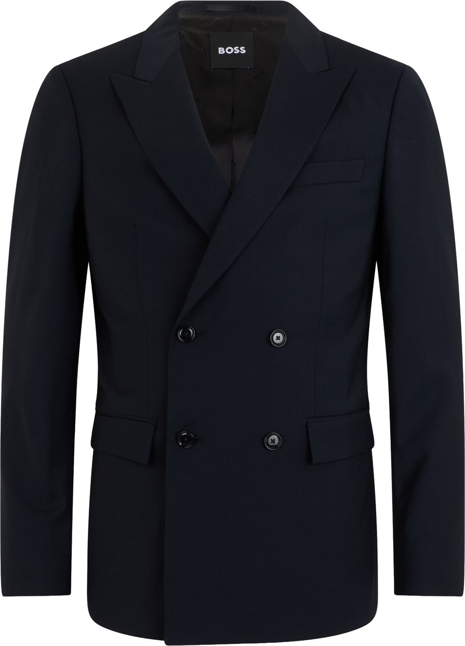 Boss Double-breasted jacket Blauw