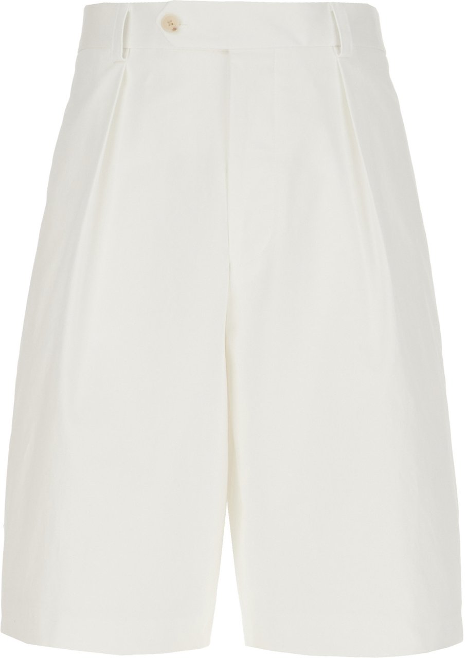 Boss Hugo Boss White cotton bermuda shorts Wit
