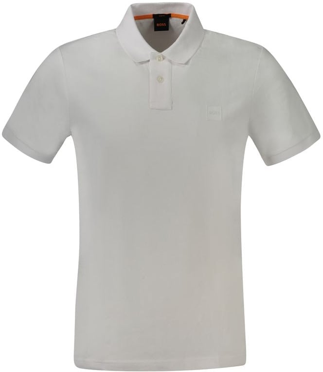 Boss Hugo Boss Bianco Cotton Men Polo Wit