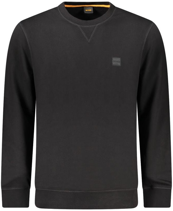 Boss Hugo Boss Black Cotton Men Sweater Zwart