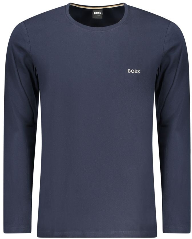 Boss Hugo Boss Blue Cotton Men's T-Shirt Blauw