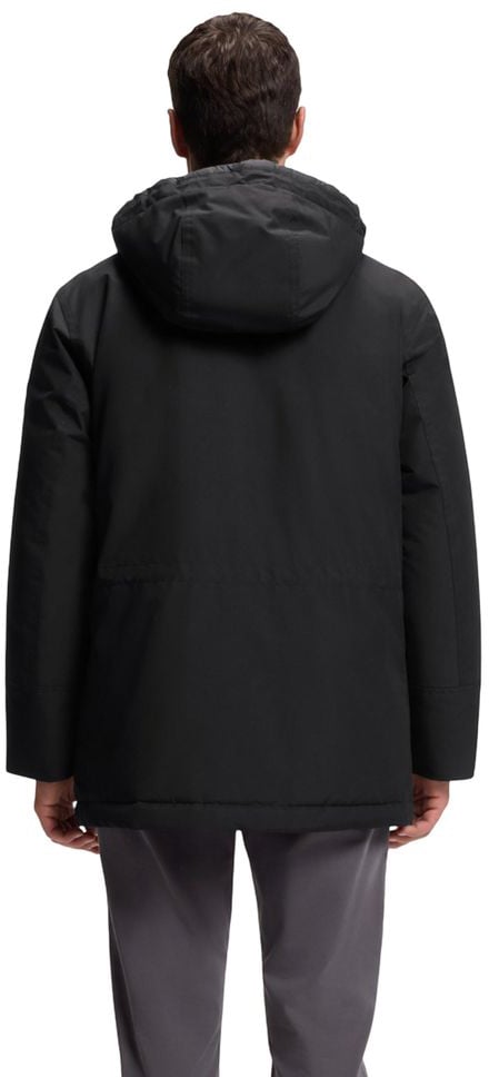 Boss Hugo Boss Black Polyester Full-Length Jacket Zwart