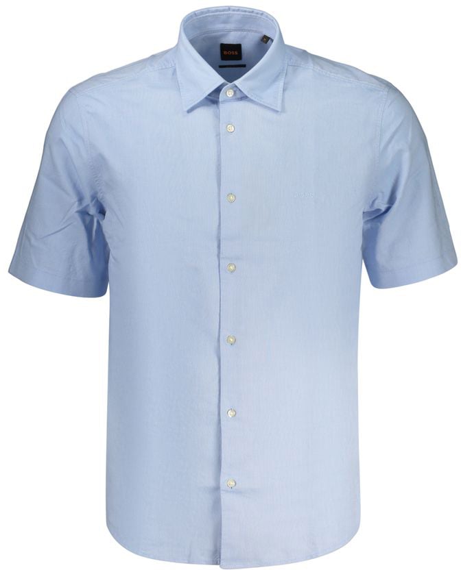 Boss Hugo Boss Azzurro Cotton Men Shirt Blauw