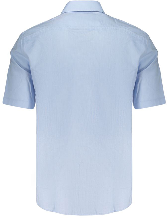 Boss Hugo Boss Azzurro Cotton Men Shirt Blauw