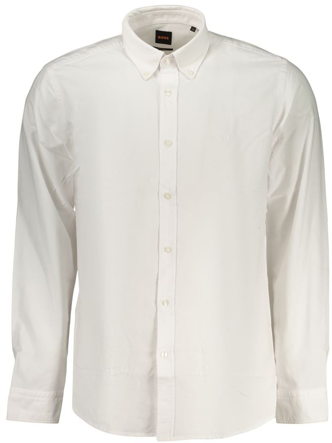 Boss Hugo Boss White Cotton Men's Shirt Wit