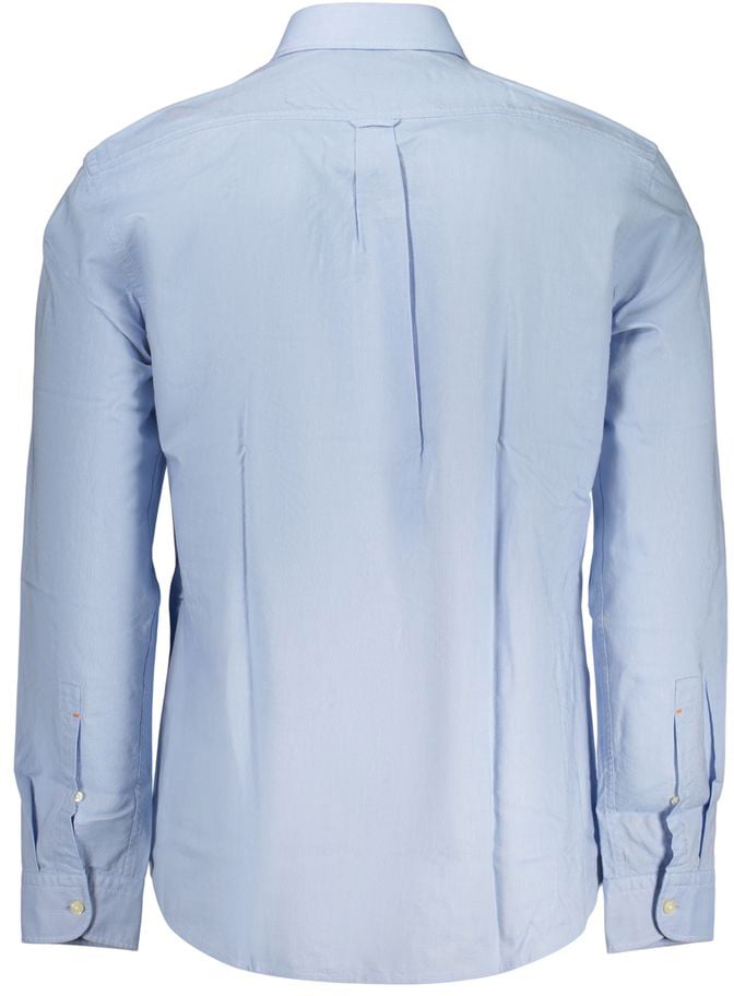 Boss Hugo Boss Azzurro Cotton Men Shirt Blauw