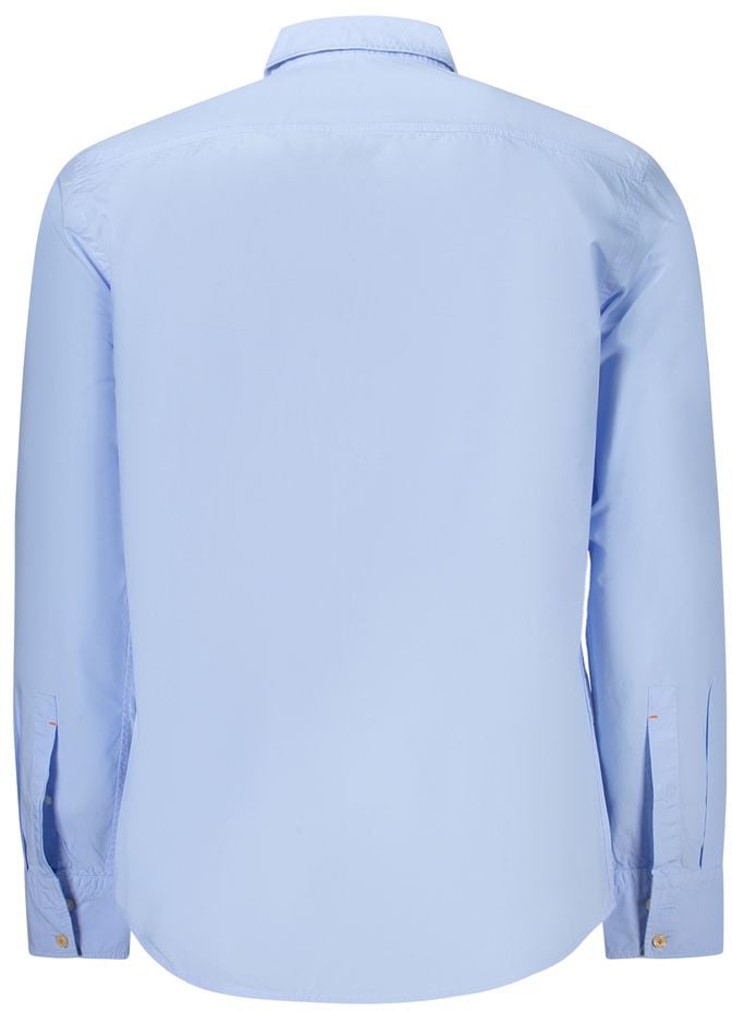 Boss Hugo Boss Azzurro Cotton Men Shirt Blauw