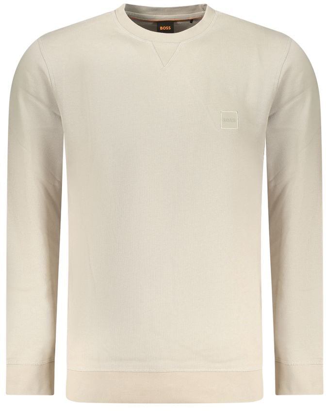 Boss Hugo Boss Beige Cotton Men Sweatshirt Beige