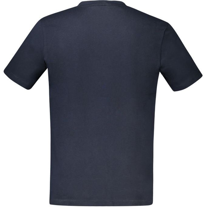 Boss Hugo Boss Blue Cotton Men T-Shirt Blauw