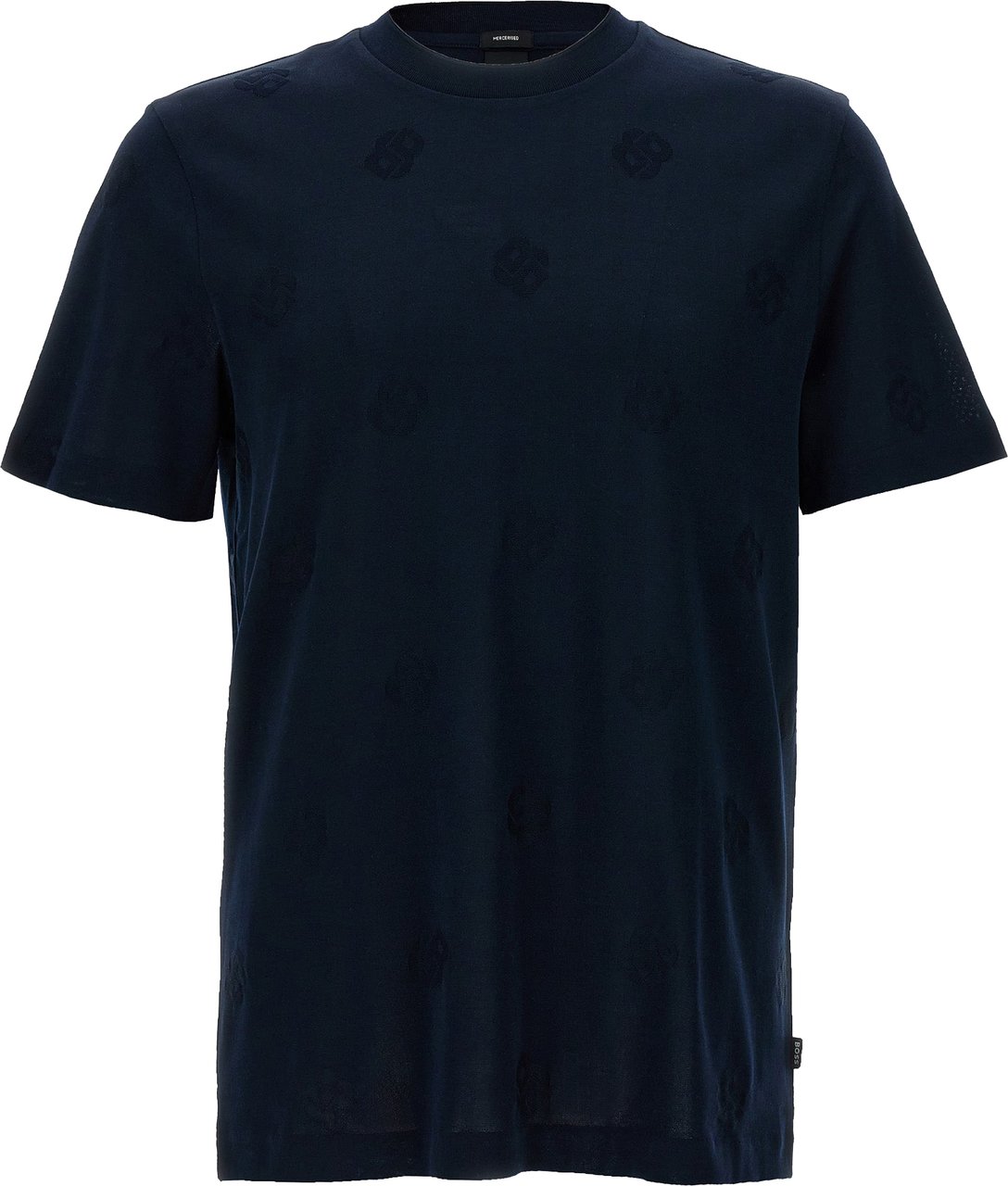 Boss Hugo Boss Blue Cotton T-Shirt Blauw