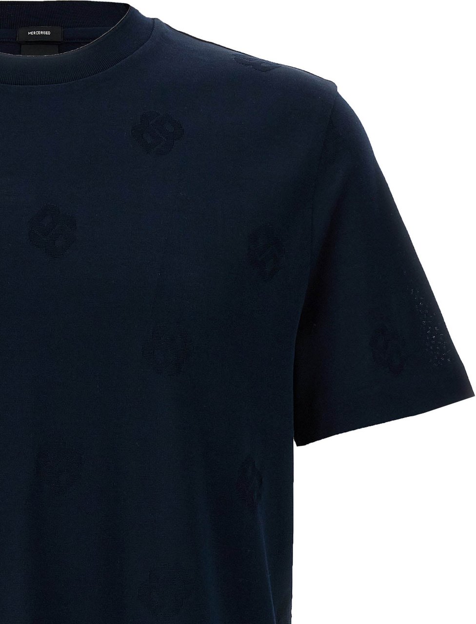 Boss Hugo Boss Blue Cotton T-Shirt Blauw