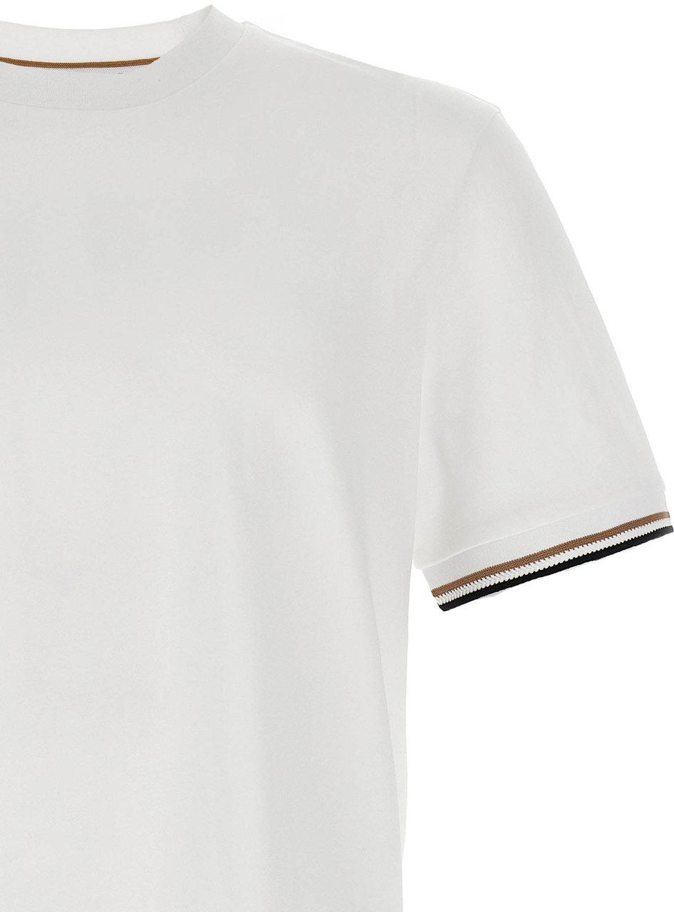Boss Hugo Boss White Cotton T-Shirt Wit