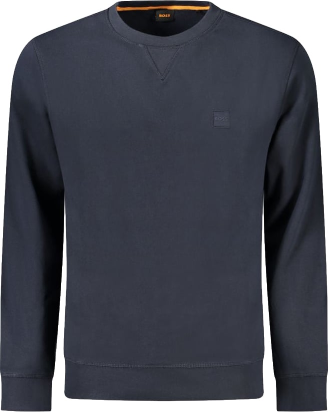 Boss Hugo Boss Blu Cotton Men Sweatshirt Blauw