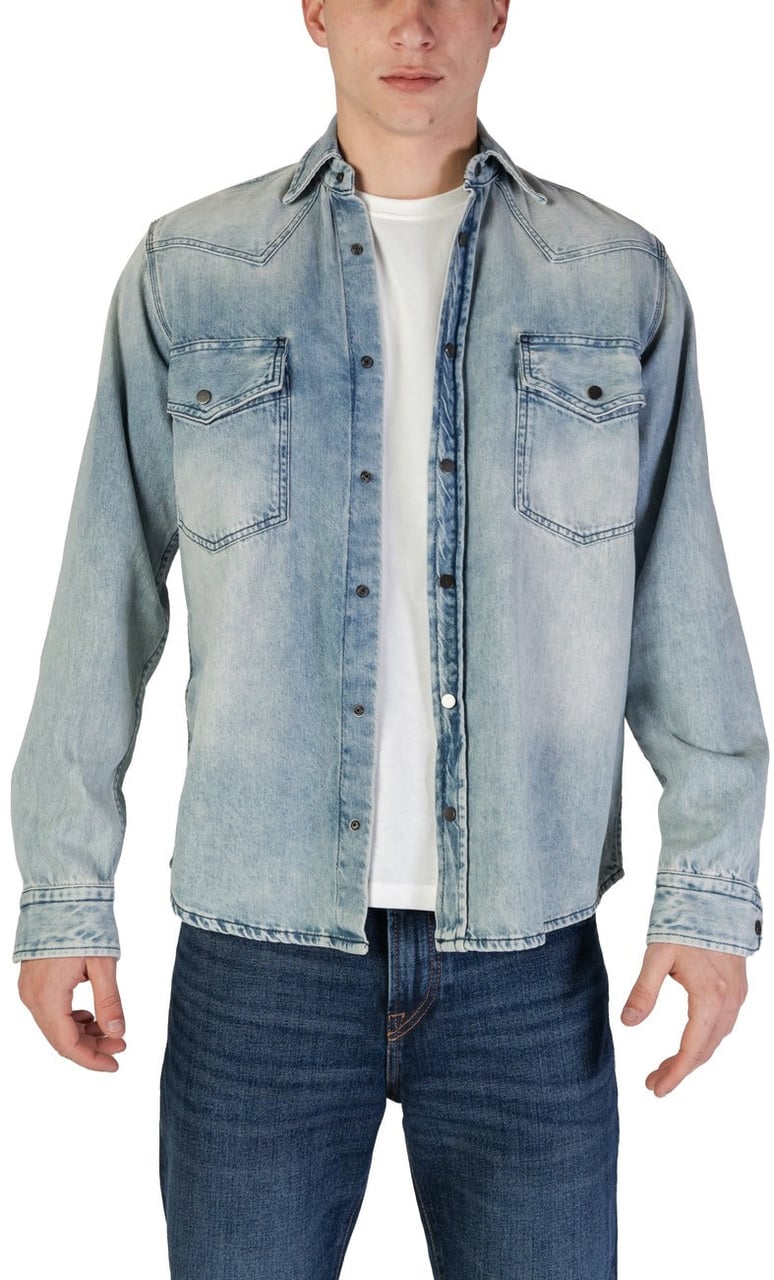 Boss Men Shirt Blauw