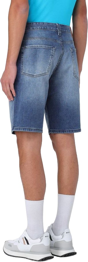 Boss Hugo Boss Blue Denim Shorts Blauw