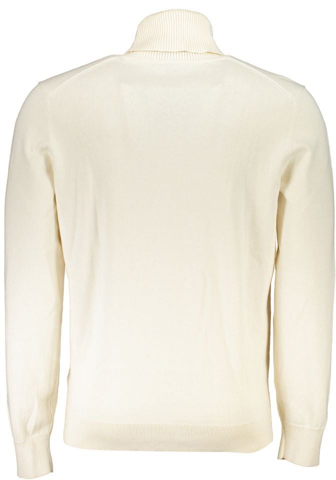 Boss Hugo Boss White Cotton Turtleneck Wit