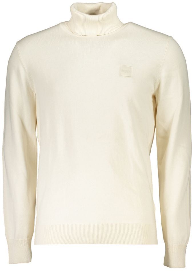 Boss Hugo Boss White Cotton Turtleneck Wit