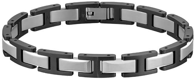 BOSS Armband HBJ1580794 Nolan Bicolor Zwart Staal 19cm Zwart