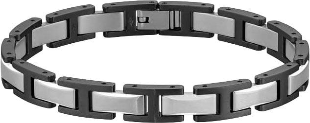 BOSS Armband HBJ1580794 Nolan Bicolor Zwart Staal 19cm Zwart