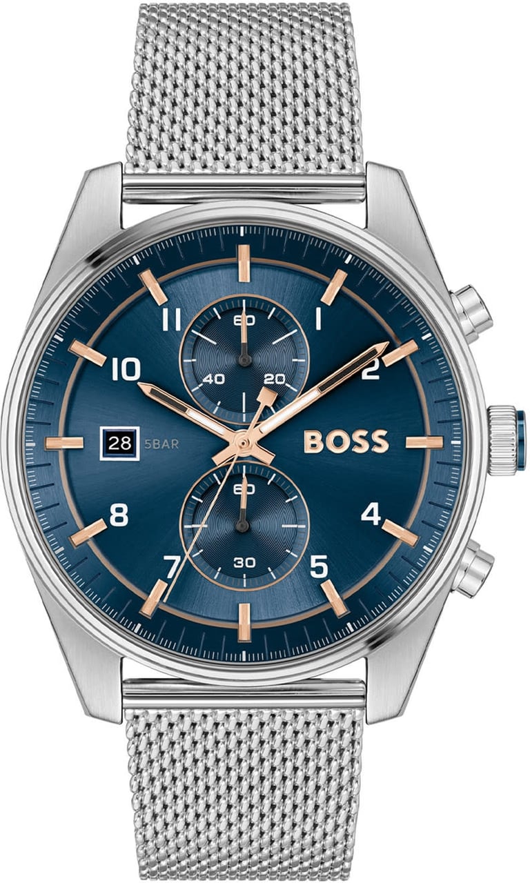 Boss BOSS HB1514149 SKYTRAVELLER Herenhorloge 44mm Zilver