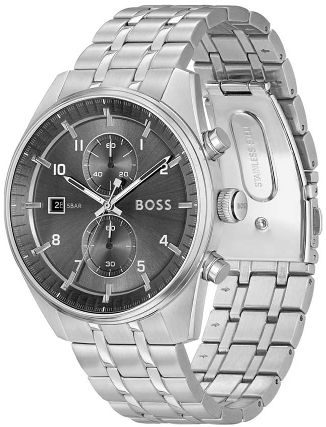 Boss BOSS HB1514151 SKYTRAVELLER Herenhorloge 44mm Zilver